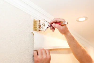 Pose de papier peint à Champseru — revêtements muraux et toiles de verre